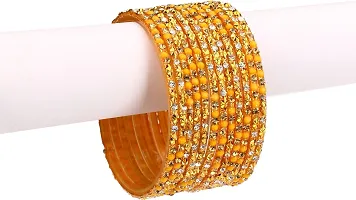 Elegant Multicoloured Glass Crystal Bangles/ Bracelets For Women-thumb1