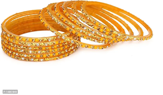 Elegant Multicoloured Glass Crystal Bangles/ Bracelets For Women-thumb3