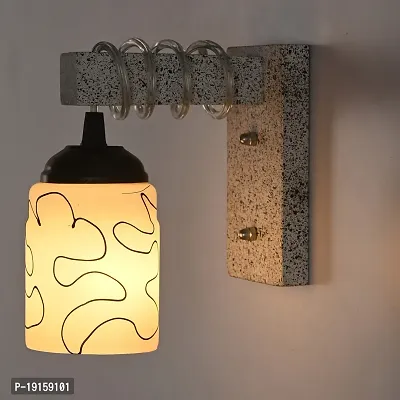 Designer Black White Wood Pendant Wall Light /Night Lamp Of Colorful Glass Shade -J26-thumb0