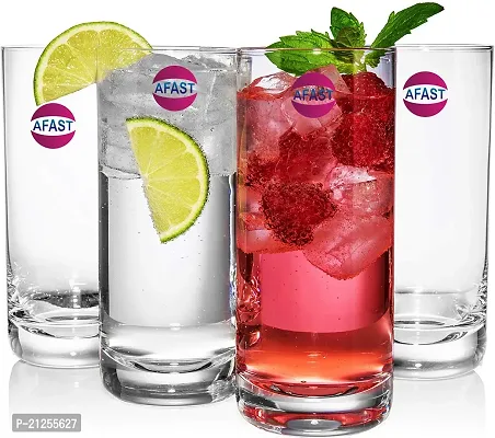 Afast Multipurpose Food Grade Designer Transparent Water Glass, Set of 6, Capacity 300 ML, Clear, for Home, Kitchen, Office, Bar, Serving Water, Milk, Cold Drinks  Other Bavrage-thumb3