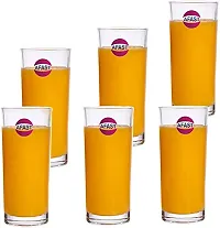 Afast Multipurpose Food Grade Designer Transparent Water Glass, Set of 6, Capacity 300 ML, Clear, for Home, Kitchen, Office, Bar, Serving Water, Milk, Cold Drinks  Other Bavrage-thumb1