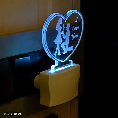 AFAST 3D Illusion I Love You Multi Colour LED Night Lamp-thumb2