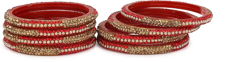 Afast Colorful Glass Bangles/Kada Set Combo Ornamented With Colourful Chips  Beads_D157-thumb4