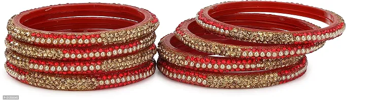 Afast Colorful Glass Bangles/Kada Set Combo Ornamented With Colourful Chips  Beads_D157-thumb5