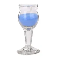 Afast Colorful Designer Glass Wax Candle for Decorative, Magical  Romantic Lighting (One Pcs), Blue-thumb2