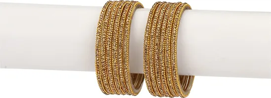 Afast Colorful Glass Bangles/Kada Set Combo Ornamented With Colourful Chips  Beads_D157-thumb3