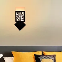 Wall Light/ Night Lamp For Lightig Decoration In Bedroom, Living Room, Office, Home , White And Brown, E27 Holder, LED Compatible, Indoor Lighting Decoration, Bulb Not Come With -A502-thumb1