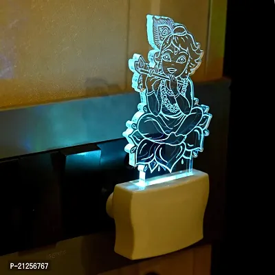 Afast 3D Illusion Krishna Blissful in Flute LED Plug  Play Wall Lamp_LED12-thumb3