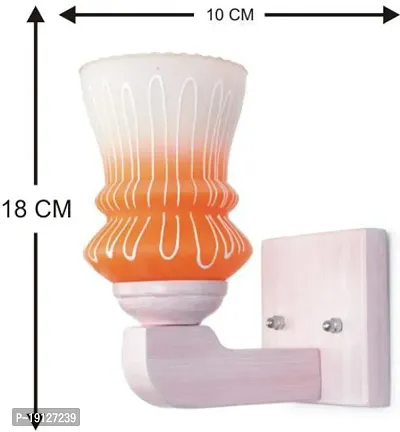 LED Sconce Glass Wall Lamp/Light With Stylish Wood Fitting, 7 Watt (Set Of 2)-DF24-thumb5