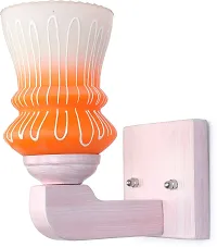 LED Sconce Glass Wall Lamp/Light With Stylish Wood Fitting, 7 Watt (Set Of 2)-DF24-thumb3