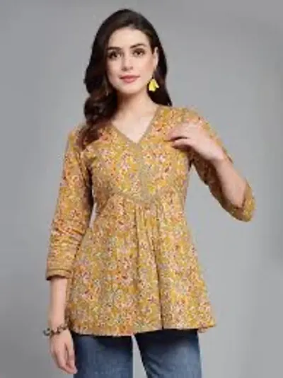 Stylish Cotton Printed Short Kurti