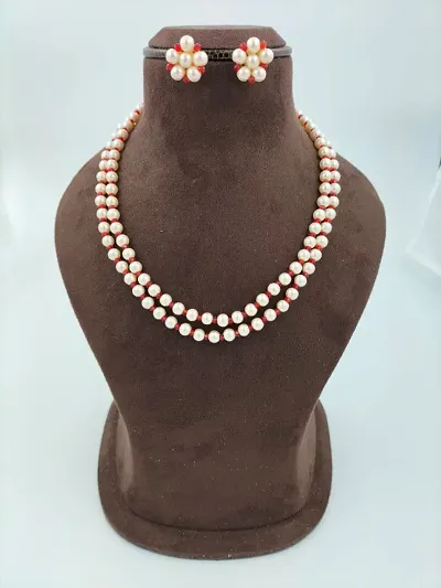 Festive Wear Beautiful Pearl Necklace Set