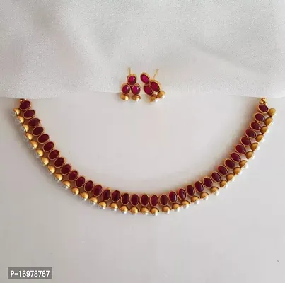 Elegant Golden Alloy Jewellery Set For Women