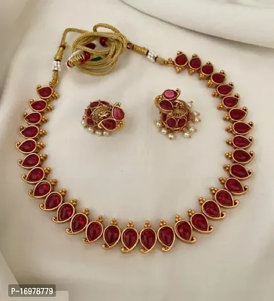 Elegant Golden Alloy Jewellery Set For Women-thumb3