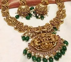 Trendy Golden Brass Jewellery Set For Women-thumb1