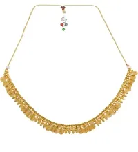 Fancy Golden Brass Jewellery Set For Women-thumb3