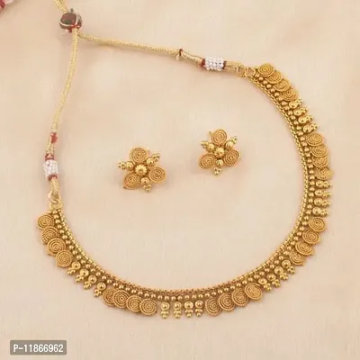 Stylish Golden Alloy Jewellery Set For Women-thumb2