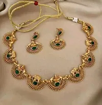 Trendy Golden Brass Jewellery Set For Women-thumb2