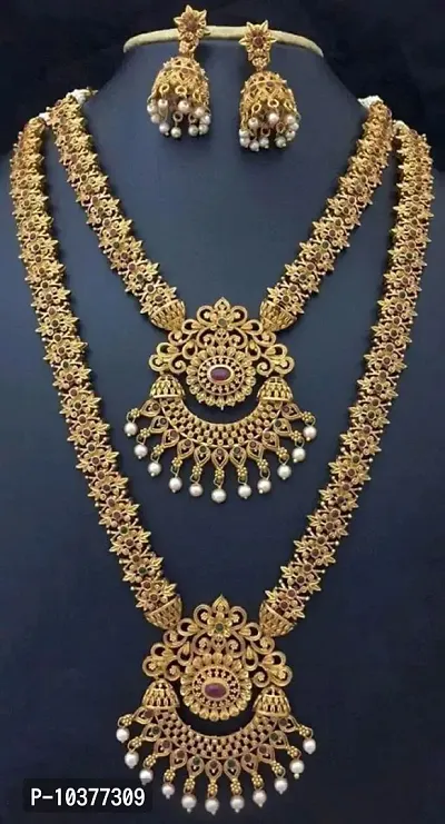 Traditional Golden Alloy Jewellery Set For Women-thumb2