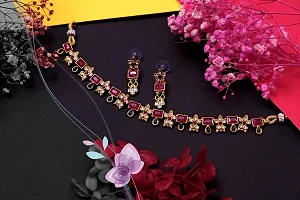 Stylish Golden Alloy Jewellery Set For Women-thumb1