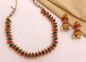 Gold Plated Alloy Necklace Set for Women's-thumb2