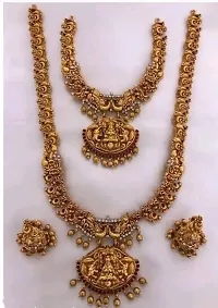 Trendy Golden Brass Jewellery Set For Women-thumb2