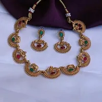 Elegant Golden Alloy Jewellery Set For Women-thumb3