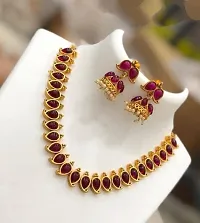 Stylish Golden Brass  Jewellery Set For Women-thumb2