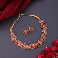 Elegant Golden Alloy Jewellery Set For Women-thumb1