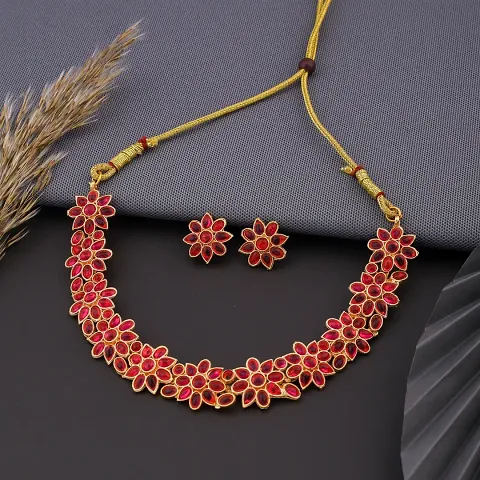 Trendy Women Necklace with Earring Set