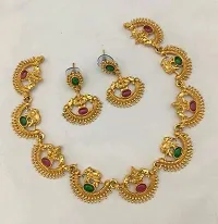 Elegant Golden Alloy Jewellery Set For Women-thumb2