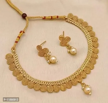 Stylish Golden Alloy Jewellery Set For Women