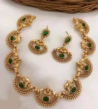 Elegant Golden Alloy Jewellery Set For Women-thumb1