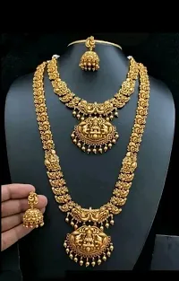 Trendy Golden Brass Jewellery Set For Women-thumb1