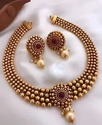 Stylish Golden Brass  Jewellery Set For Women-thumb2