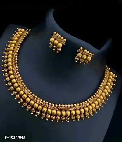 Golden Alloy Necklace Sets Combo-thumb2