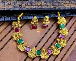 Trendy Golden Brass Jewellery Set For Women-thumb1