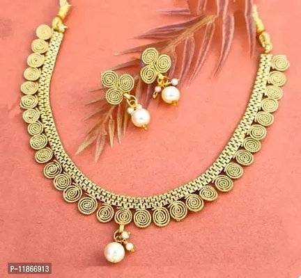 Stylish Golden Alloy Jewellery Set For Women-thumb2