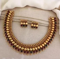 Trendy Golden Brass Jewellery Set For Women-thumb2