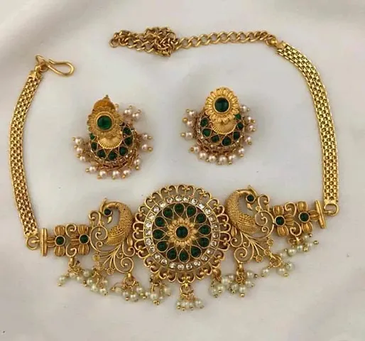 Gold Plated Kundan Alloy Necklace Sets