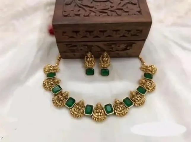 Traditional Alloy Gold Plated Necklace Set