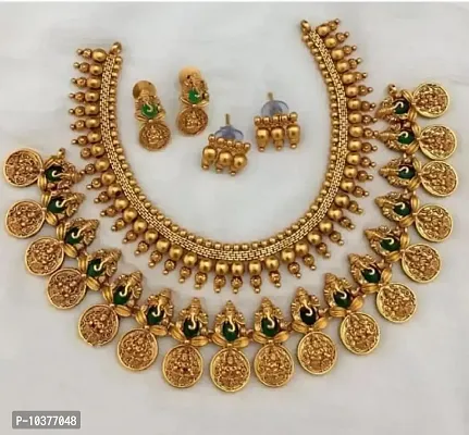 Golden Alloy Necklace Sets Combo-thumb0