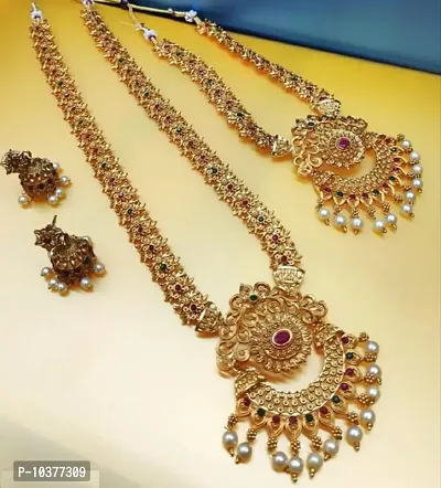 Traditional Golden Alloy Jewellery Set For Women-thumb4