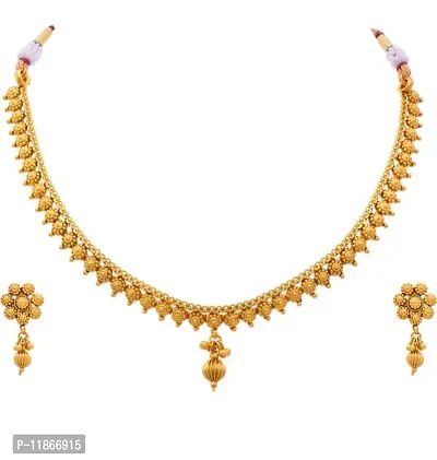 Stylish Golden Alloy Jewellery Set For Women-thumb2