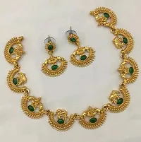 Elegant Golden Alloy Jewellery Set For Women-thumb3