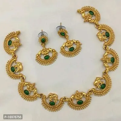 Elegant Golden Alloy Jewellery Set For Women-thumb4