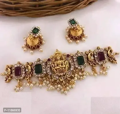 Stylish Golden Alloy Jewellery Set For Women-thumb2