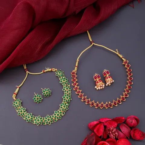 Combo Of 2 Kundan Necklace Sets