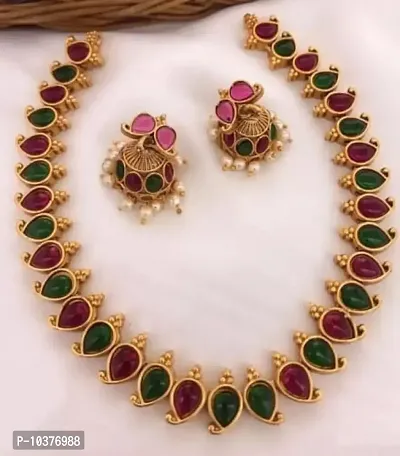 Gold Plated Alloy Necklace Set for Women's