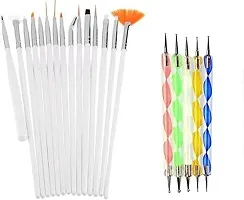 D.B.Z. 100 Pcs Artificial Nails,1 Nails Glue,5 Nails Dotting Pen,15 Pcs Nails Brush-thumb1